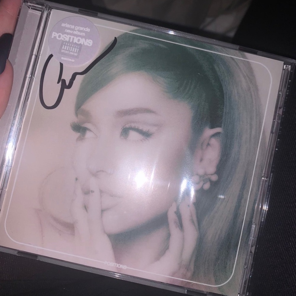 RARE Ariana Grande Autographed Positions CD